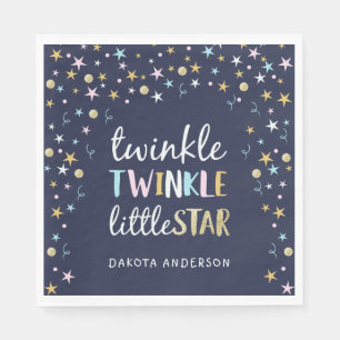 Serviette En Papier Scintillement peu de confettis d'étoile et baby