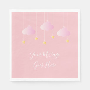 Serviette En Papier Scintillez scintillez petite fille étoile rose pou