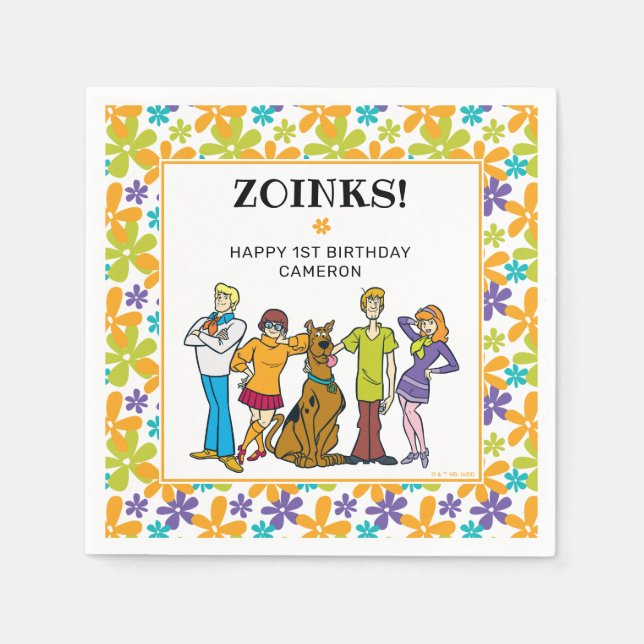 Serviette En Papier Scooby-Doo et l'anniversaire Super de Gang (Devant)