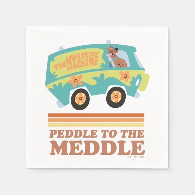 Serviette En Papier Scooby-Doo Mystery Machine "Peddle to the Meddle" (Devant)