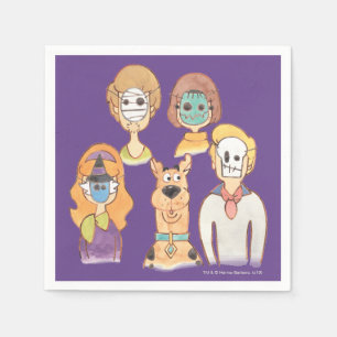 Serviette En Papier Scooby-Doo Nos masques Halloween