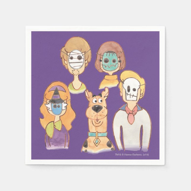 Serviette En Papier Scooby-Doo | Nos masques Halloween (Devant)