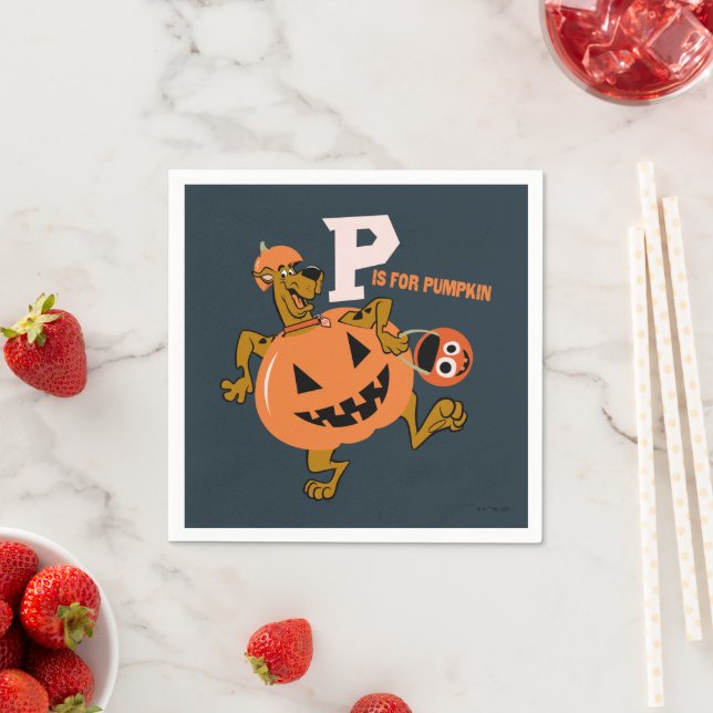 Serviette En Papier Scooby-Doo | P est pour le Citrouille (En situation)