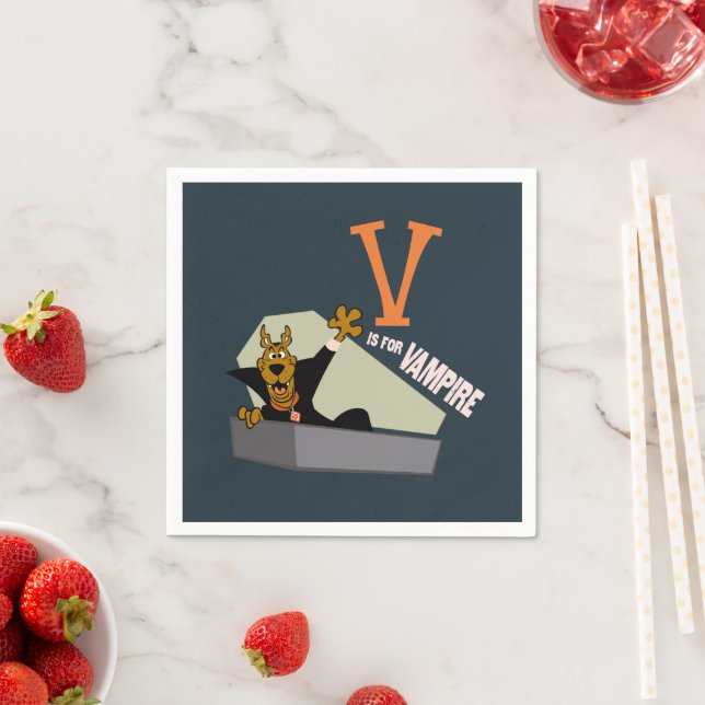 Serviette En Papier Scooby-Doo | V est pour Vampire (En situation)
