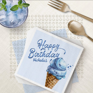 Serviette En Papier Scoop Glace Cream Boys N'Importe Quel Âge Annivers
