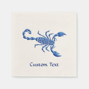 Serviette En Papier Scorpion bleu