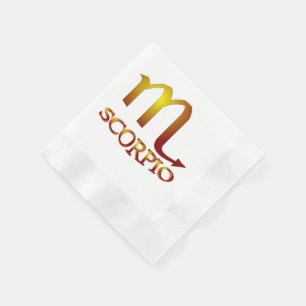 Serviette En Papier Scorpion Étoile Or