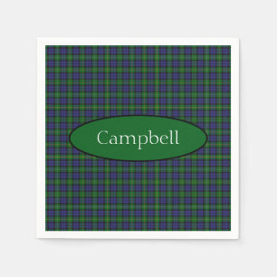 Serviette En Papier Scottish Campbell Family Tartan Personnalisé