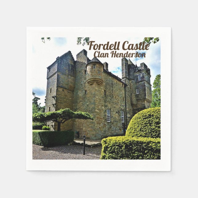 Serviette En Papier Scottish Clan Henderson Fordell Castle (Devant)
