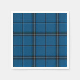 Serviette En Papier Scottish Ramsay Blue Tartan