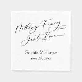 Serviette En Papier Script De Luxe Simple Rien De Fancy Just Love