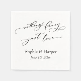 Serviette En Papier Script De Luxe Simple Rien De Fancy Just Love