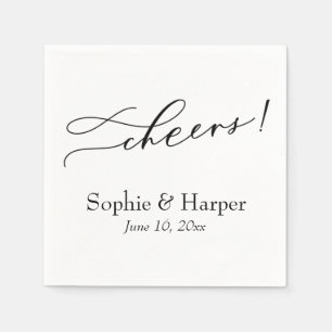 Serviette En Papier Script De Luxe Simple Typographie Bravo!