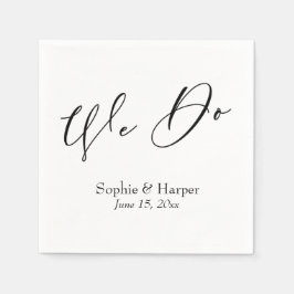 Serviette En Papier Script De Luxe Typographie Simple Que Nous Faisons