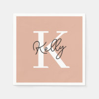 Script de monogramme rose vierge moderne