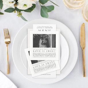 Serviette En Papier Scrolling officiel Feuille Photo Love is Sweet
