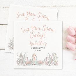 Serviette En Papier Sea You Soon Cute Hand Drawn Baby Shower