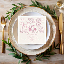 Sea you soon seashells beach girls baby shower