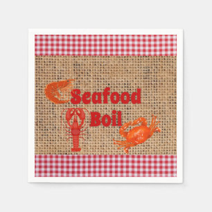 Serviette En Papier Seafood Boy Party