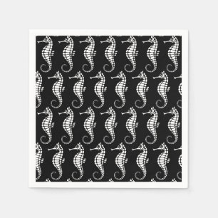 Serviette En Papier Seahorse White