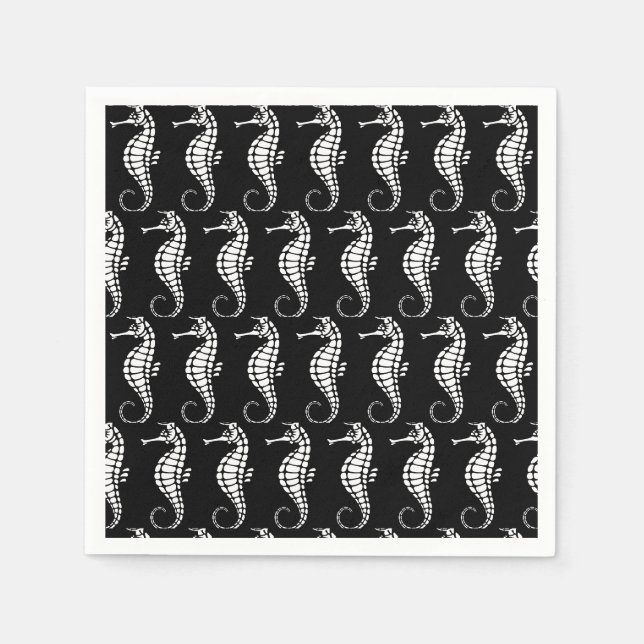 Serviette En Papier Seahorse White (Devant)