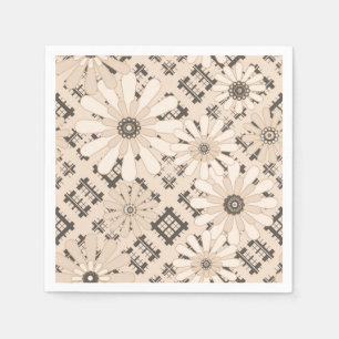 Serviette En Papier Seamless abstract moderne checkered plaid floral b