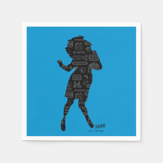 Serviette En Papier Seinfeld | Elaine Danse Silhouette (Devant)