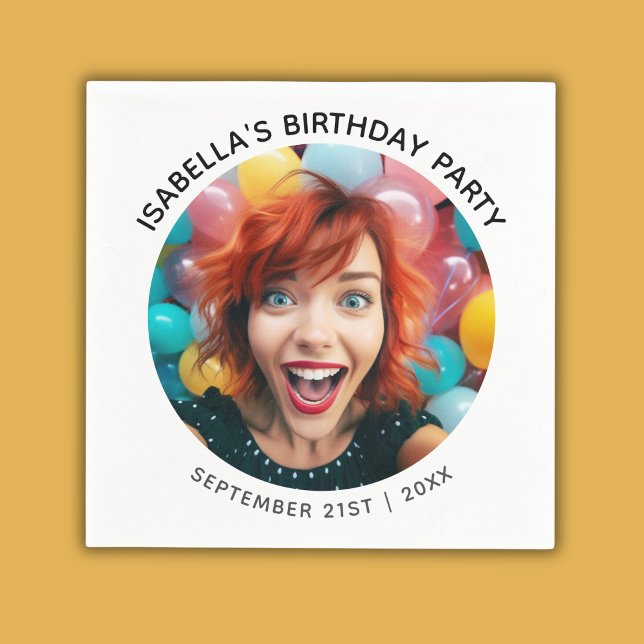 Serviette En Papier Selfie Photo Télécharger Votre Fun Party Visage (Créateur téléchargé)