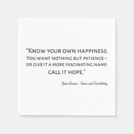 Serviette En Papier Sense And Sensibility Quote I