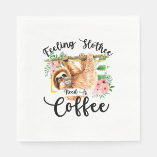 Serviette En Papier Sentiment paresseux besoin d'un café