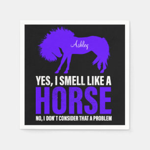Serviette En Papier Sentir comme un cheval en Royal Personnalisé