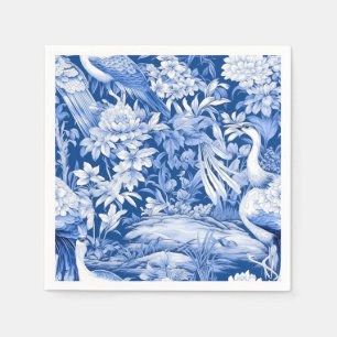 Serviette En Papier Série Chinoserie Bleu et Blanc Design 8