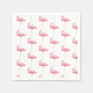 Serviette En Papier Série Flamant Tendre Design 1 