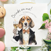 Serveur Beagle Adorable Aquarelle Personnalisable
