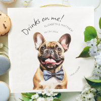 Serveur charmant bouledogue français aquarelle