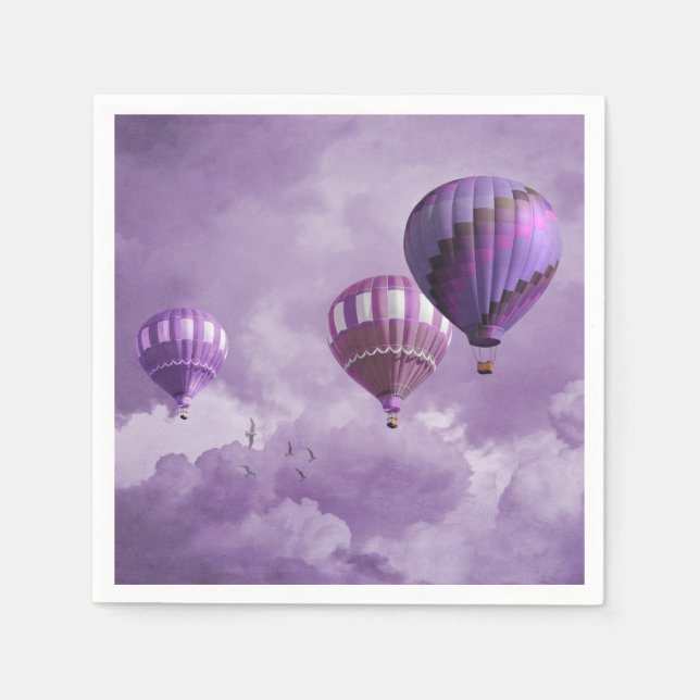 Serviette En Papier Serviette de bain violet à air chaud (Devant)