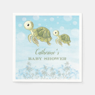Serviette En Papier Serviette de papier de baby shower d'océan de