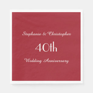 Serviette En Papier Serviette de papier de fête d'anniversaire rouge
