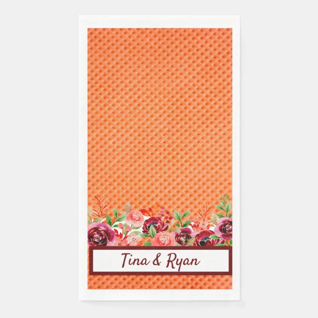Serviette En Papier Serviette de toilette personnalisée pour mariage a (Devant)