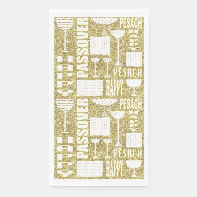 Serviette En Papier Serviette d'hôte Pâques serviettes "Pâque d'or" (Devant)