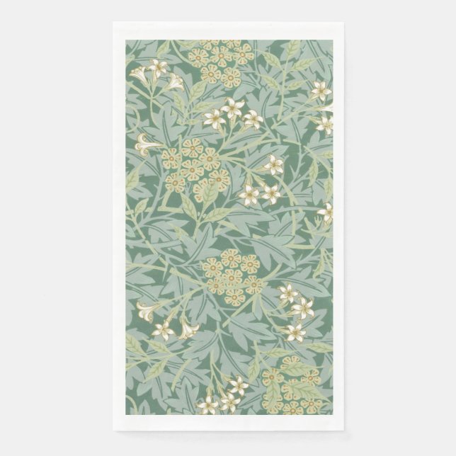 SERVIETTE EN PAPIER SERVIETTE D'HÔTE : WILLIAM MORRIS : JASMINE : 1896 (Devant)