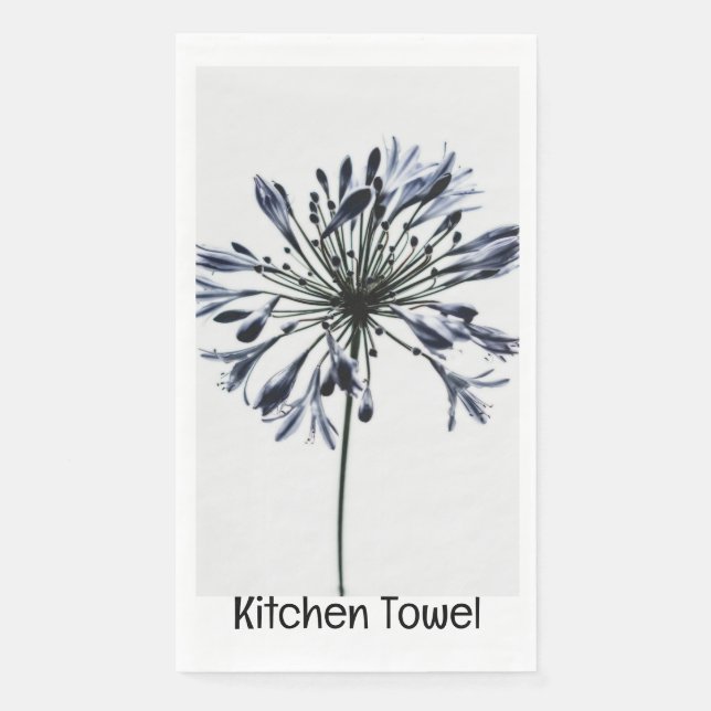 Serviette En Papier Serviette Lily Noir & Blanc (Devant)