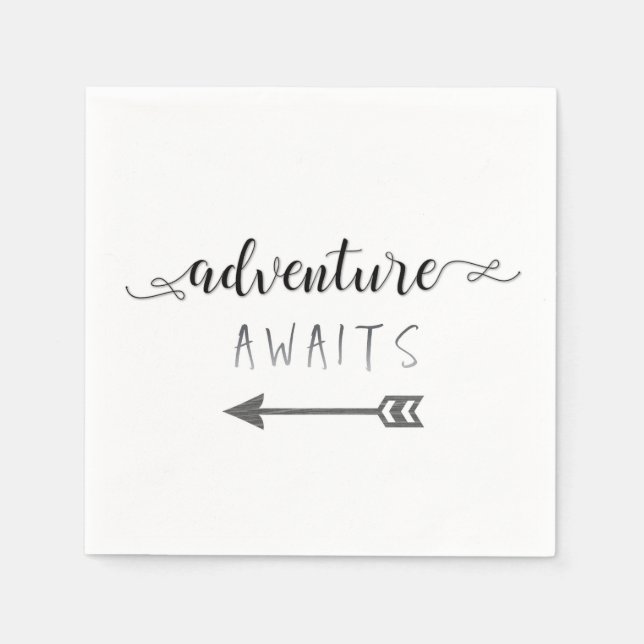 Serviette En Papier Serviette pour cocktail Aventure en attente (Devant)