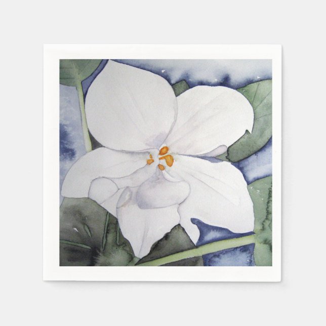 Serviette En Papier Serviette rôle violette africaine en aquarelle (Devant)