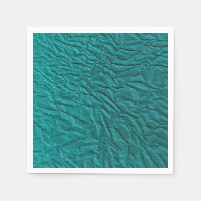 Serviette En Papier Serviette verte au design ridé (Devant)