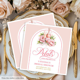 Serviette En Papier Serviettes à accent doré avec prosecco élégant et