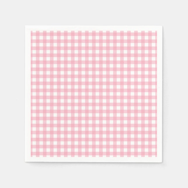 Serviette En Papier Serviettes à carreaux classiques roses de Buffalo (Devant)