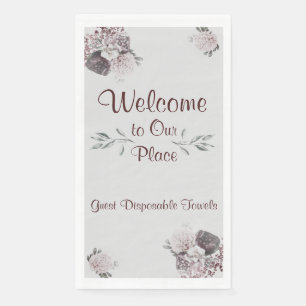 Serviette En Papier Serviettes À Disposition Des Clients Bienvenue Ch