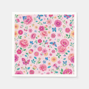 Serviette En Papier serviettes à fleurs