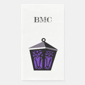 Serviette En Papier Serviettes à lanterne de hibou violet